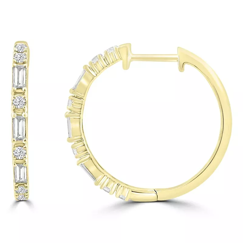 0.45ct Lab Grown Diamond Earrings in 18K Yellow Gold