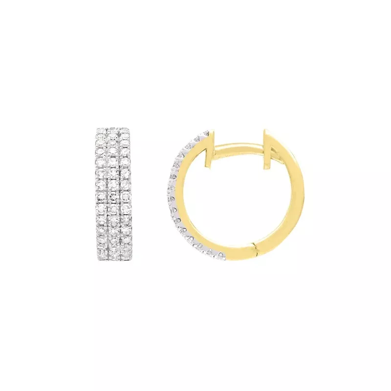 0.48ct Lab Grown Diamond Earrings in 9K Yellow Gold