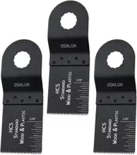 1-1/3" Standard HCS Oscillating Tool Blade, 3pk (SoniCrafter), Oshlun MMR-0303