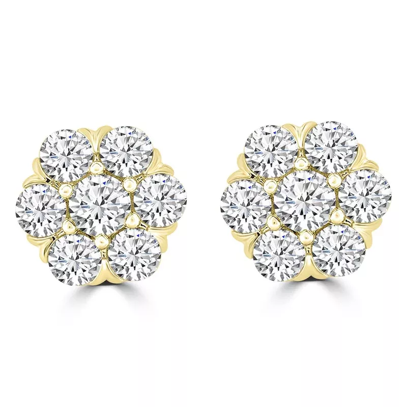 1.95ct Lab Grown Diamond Earrings in 18K Yellow Gold