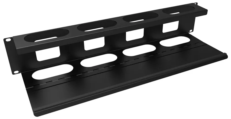 1U Hinged Horizontal Cable Manager (2.5" Overall Depth)