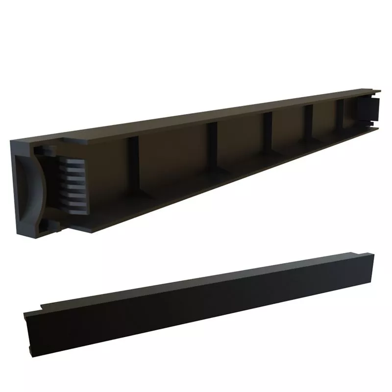 1U Tooless Mounting Plastic Blank Panel, 10pk