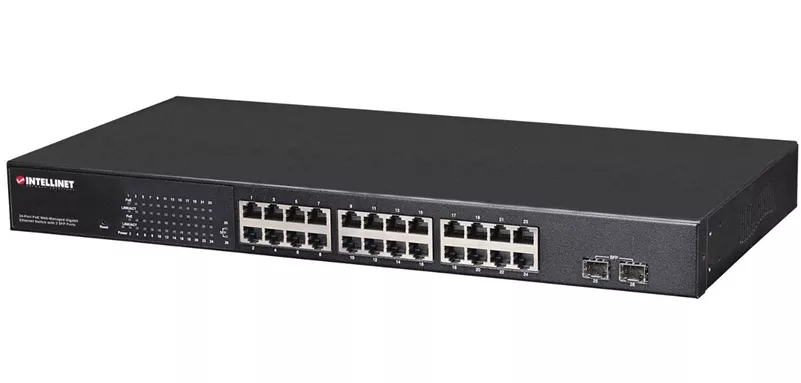 24-Port PoE+ Web-Managed Gigabit Ethernet Switch with 2 SFP Ports