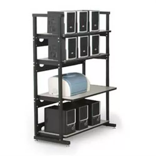 36" 4 Post, 4 Shelf Performance Plus Heavy Duty LAN Station