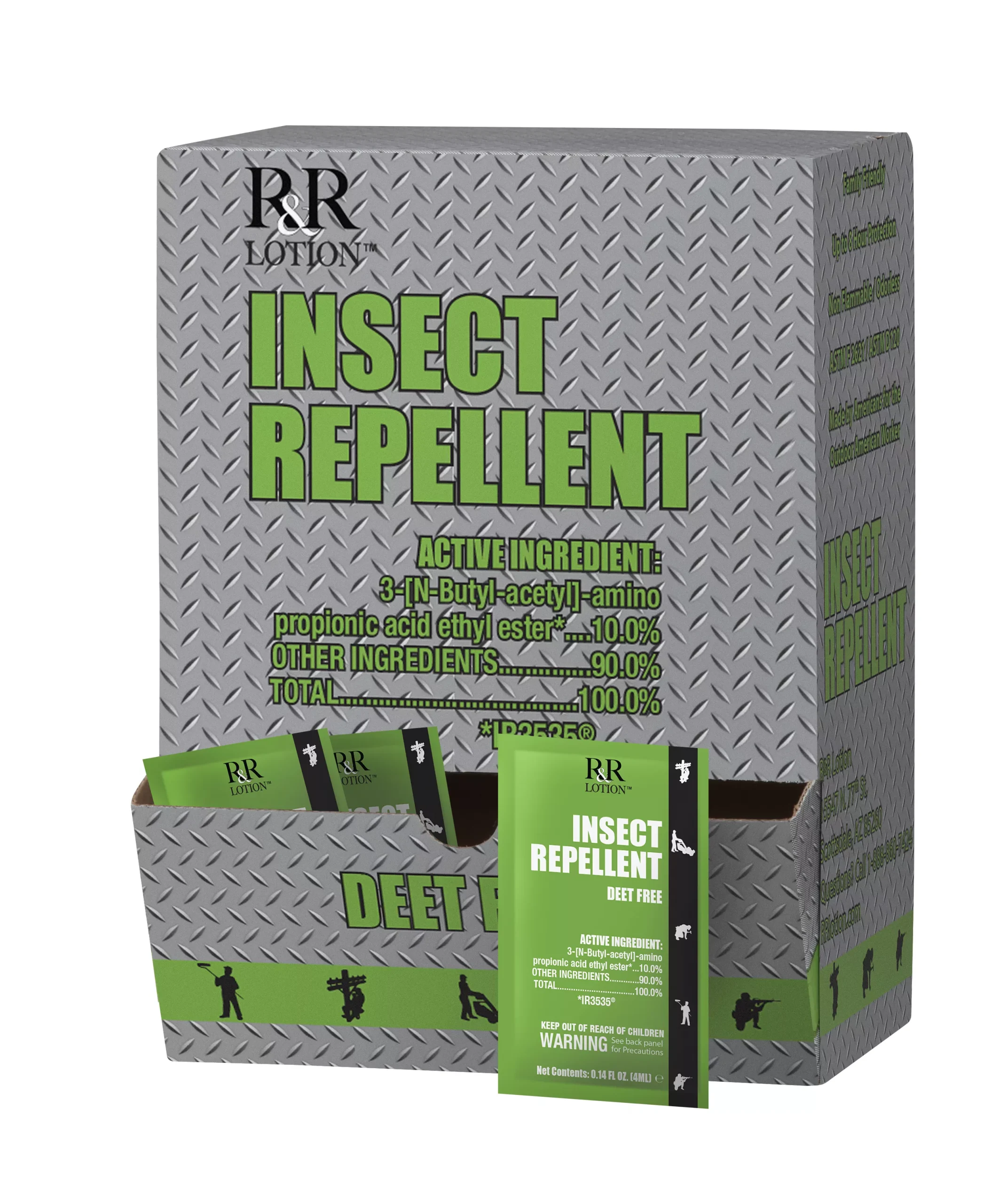 4 ml. Insect Repellent Lotion Single Use Foil Pack Box of 200