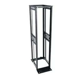 45SP 24"DP 4POST RELAY RACK 12/24 BK