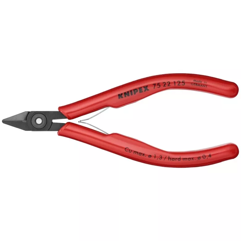 5" Electronics Diagonal Cutters, Semi Flush with Small Bevel