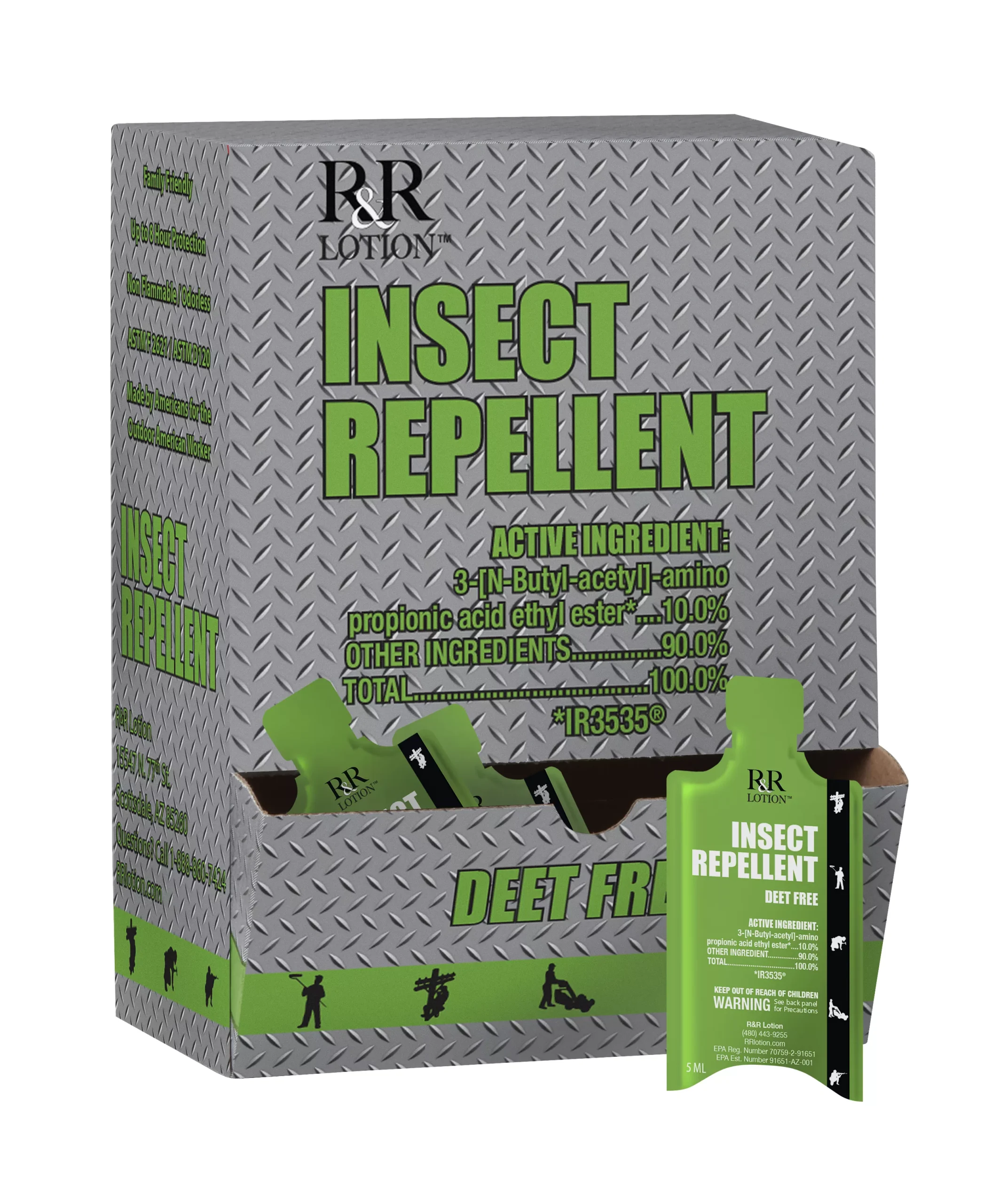 5 ml. Insect Repellent Lotion Resealable Packet Box of 100