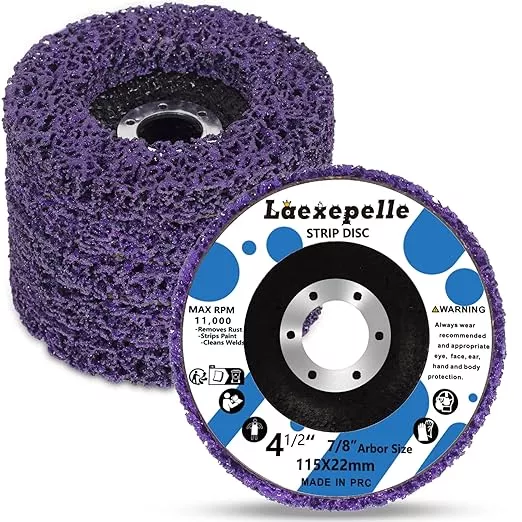 5 x Stripping Wheel for Angle Grinder Strip Disc Paint Stripping Disc Sanding Disc Abrasive Wheels & Discs, Paint Metal Rust Remover Stripper Tool (4-1/2'' x 7/8'')