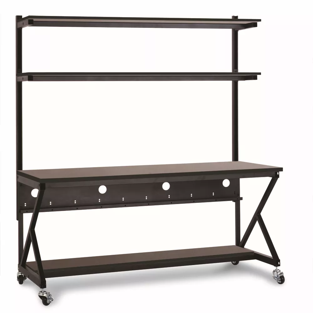 72" Performance 100 Series LAN Station - African Mahogany