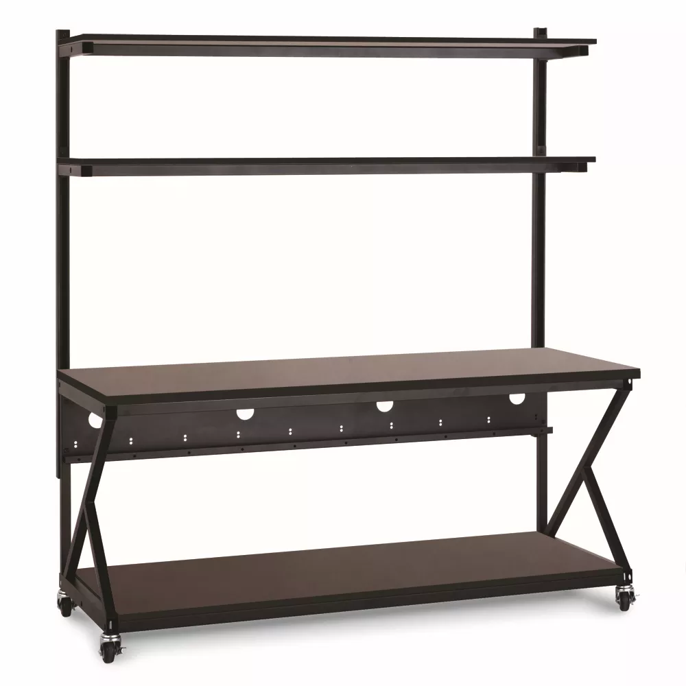 72" Performance 200 Series LAN Station - African Mahogany