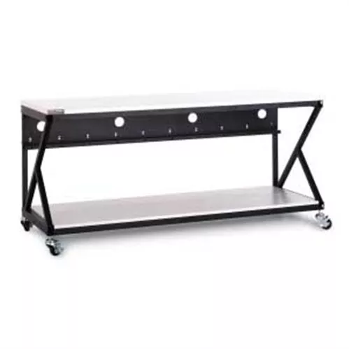 72" Performance 300 Series LAN Station-Folkstone/Work Bench with Full Bottom Shelf No Upper Shelving