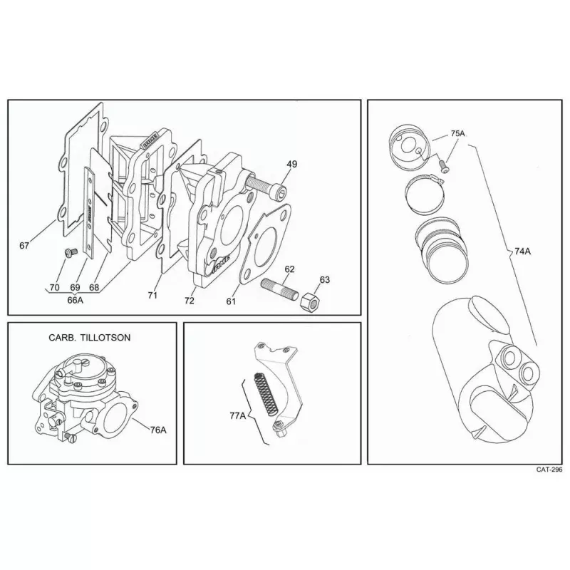 (77A) IA-B35520C IAME Leopard Carburetor OEM Throttle Cable Bracket