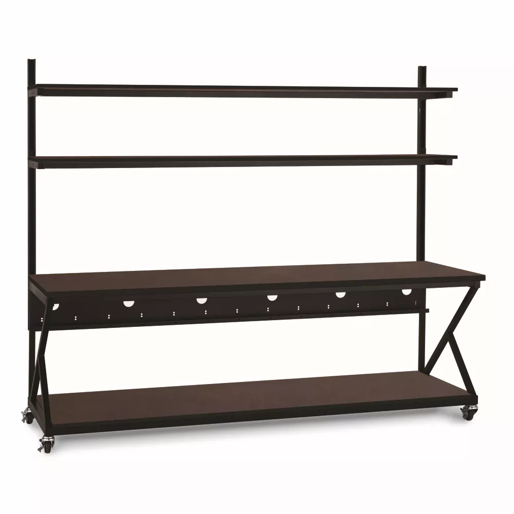 96" Performance 200 Series LAN Station - African Mahogany