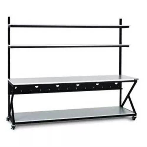 96" Performance 200 Series LAN Station - Folkstone / Work Bench with Full Bottom Shelf