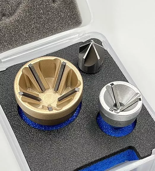 ASA Tools Deburring External Chamfer Tool, Deburring Drill Bit, Remove Burr Tools (Deburring Chamfer & Countersink Bit Kit 3 Pack)