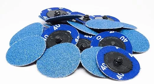 Benchmark Abrasives 2 Inch Sanding Discs Quick Change Zirconia, Male R Type Backing Drill & Die Grinder Sanding Disc for Deburring Polishing Rust Remover for Metal Paint Stripper (1000 Pack), 24 Grit