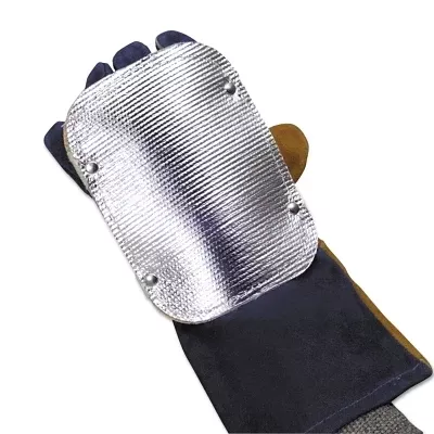 Best Welds Back Hand Pad, Double Layer, 7" L, Elastic/High-Temp Kevlar Strap Closure, Silver BACK-HAND-2