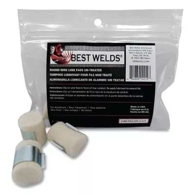 Best Welds Lube Pad, Plain, White, Clip Included, 6 EA/PK LUBE-PAD-6PK-PLAIN