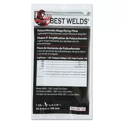 Best Welds Plastic Magnifier Plate, 2" x 425", 1 Diopter, Polycarbonate, Clear 932-146-100