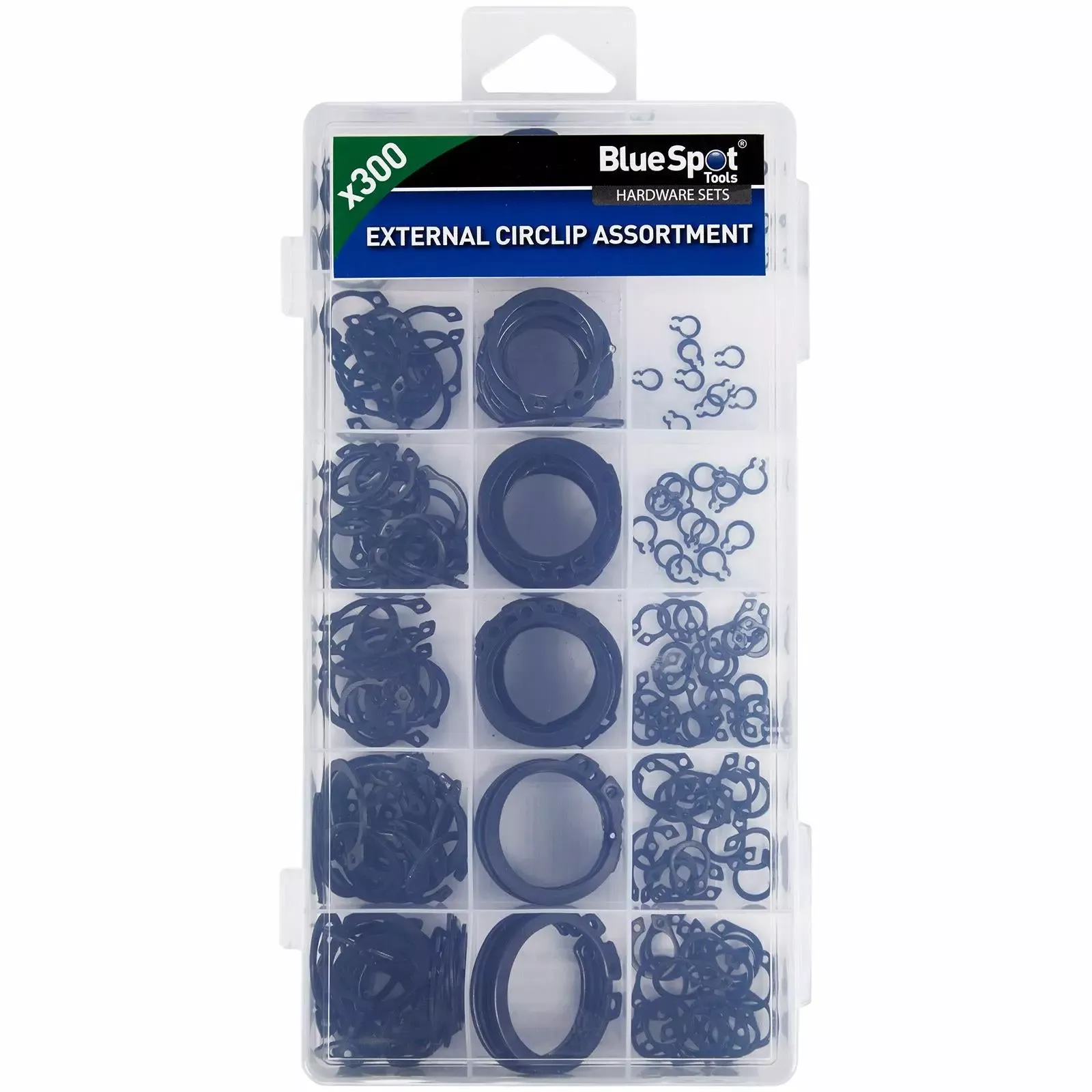 BlueSpot Assorted External Circlip Set 300pc