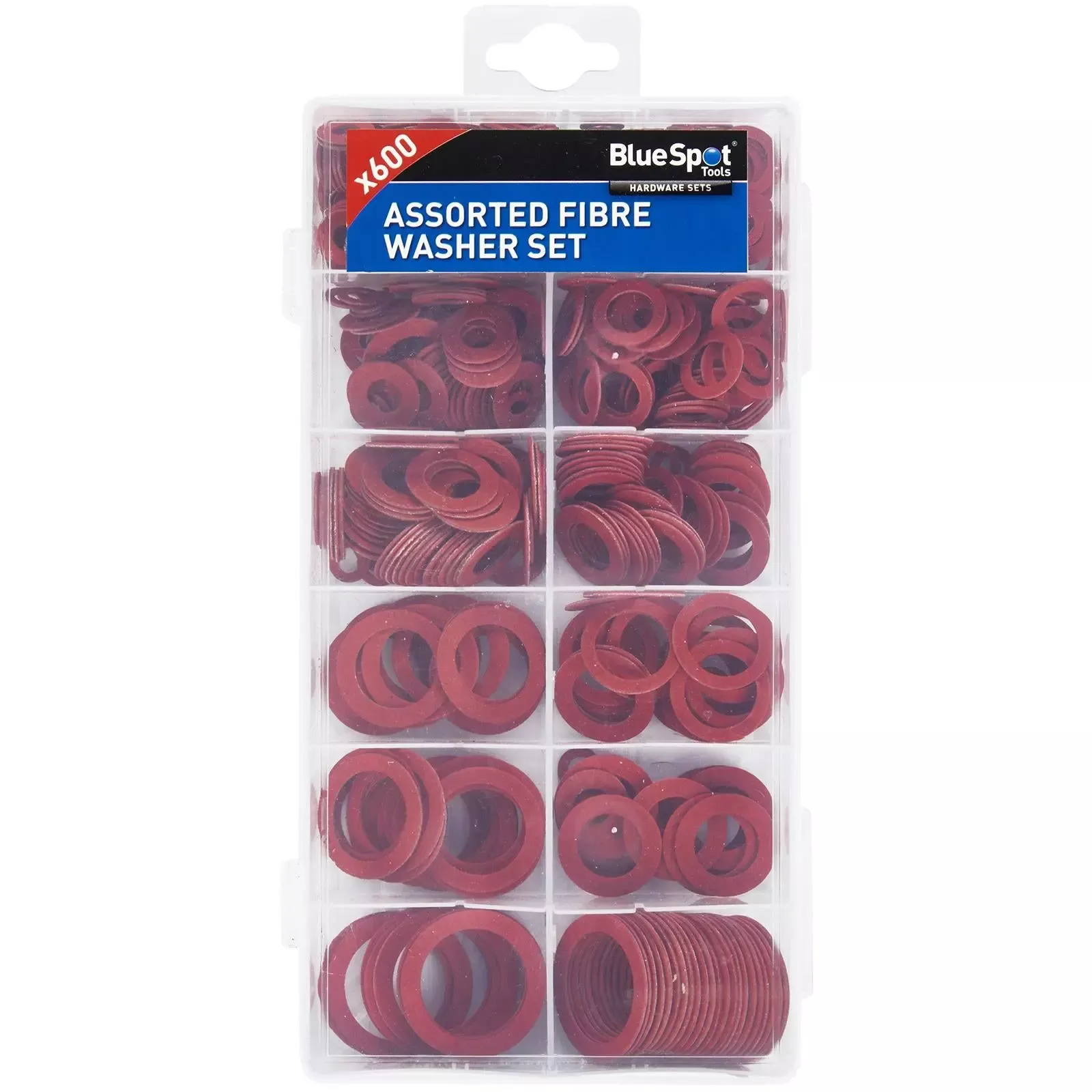 BlueSpot Assorted Fibre Washer Set 600pc