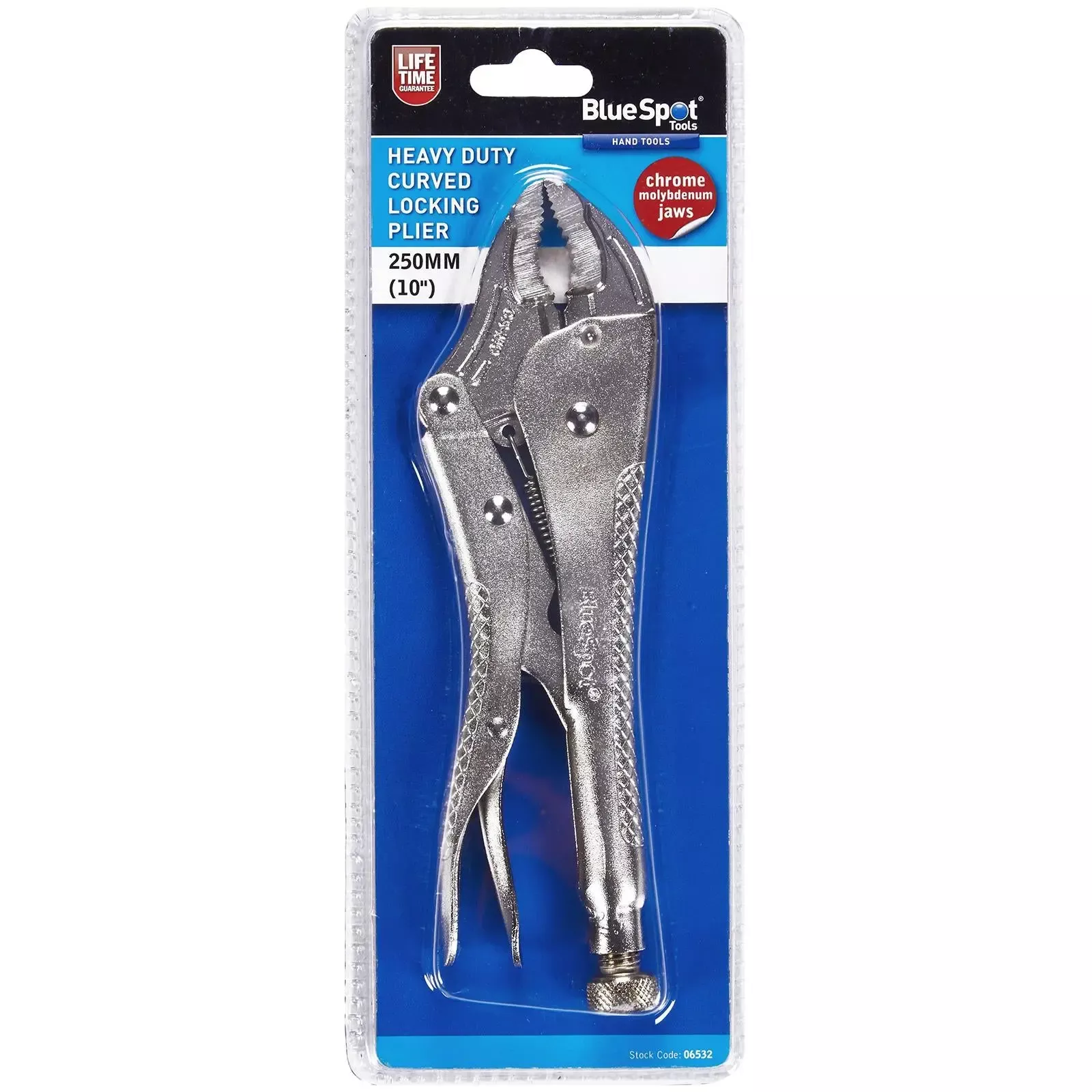 BlueSpot Curved Locking Plier Heavy Duty 250mm (10")