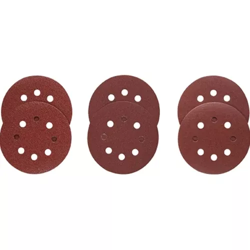 Bosch Assortment 5" (60, 120, 240 grit) 8 Hole Hook-And-Loop Sanding Discs (6 Pieces) SR5R000