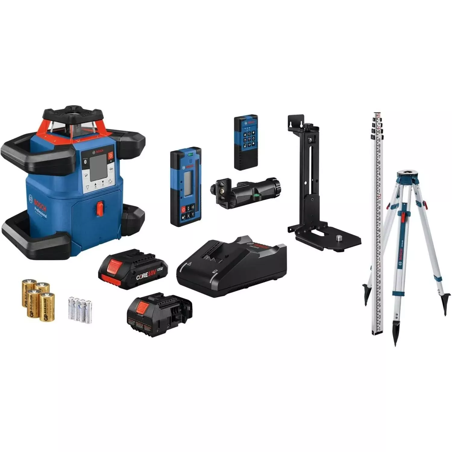 Bosch GRL4000-80CHVK 18V REVOLVE4000 Self-Leveling Connected Rotary Laser Kit CORE18V 4.0Ah Kit