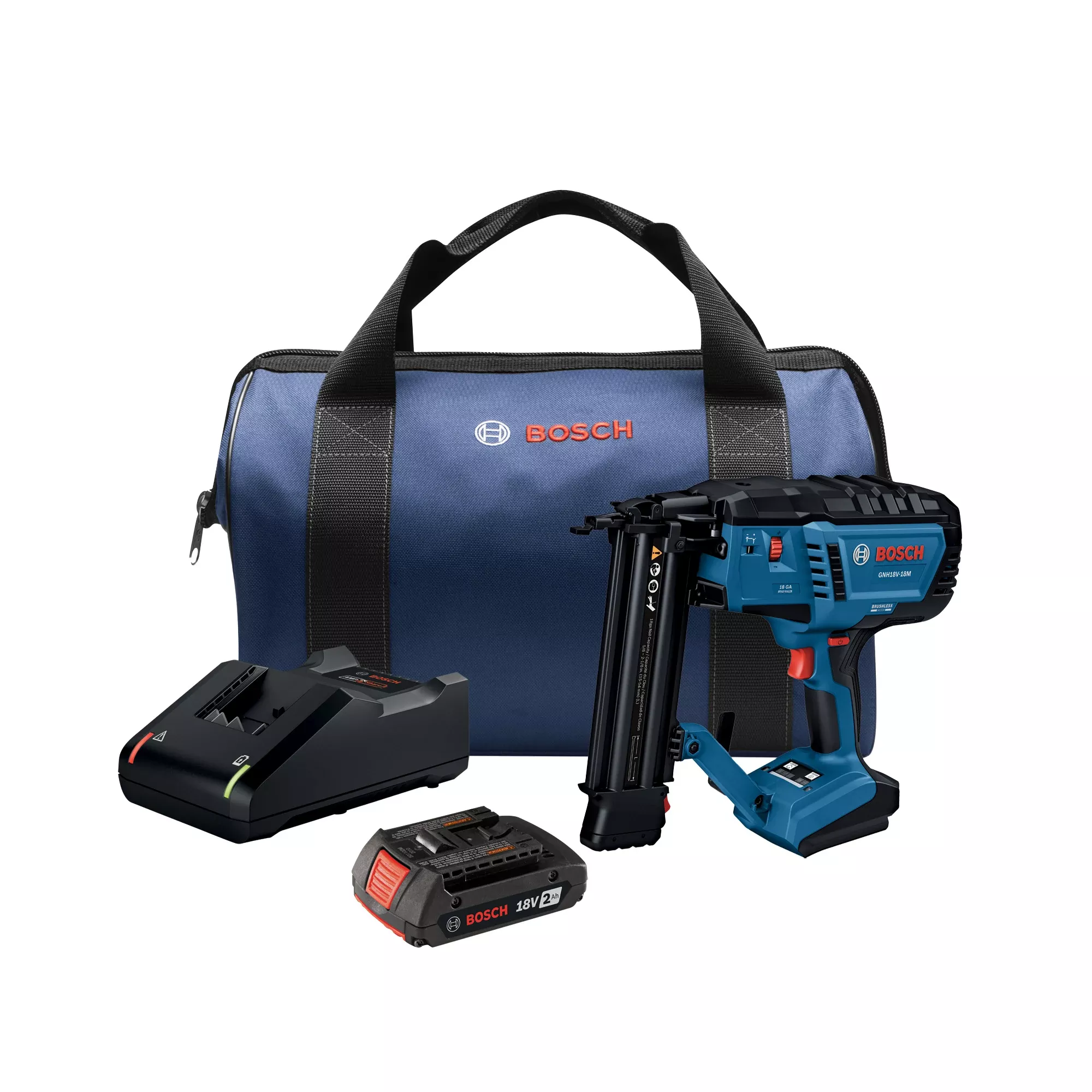 Bosch Power Tools 18V 18-Gauge Brad Nailer Kit GNH18V-18MB12