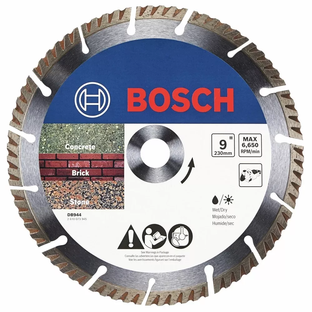 Bosch Power Tools 9" Turbo Segmented Rim Diamond Blade DB944