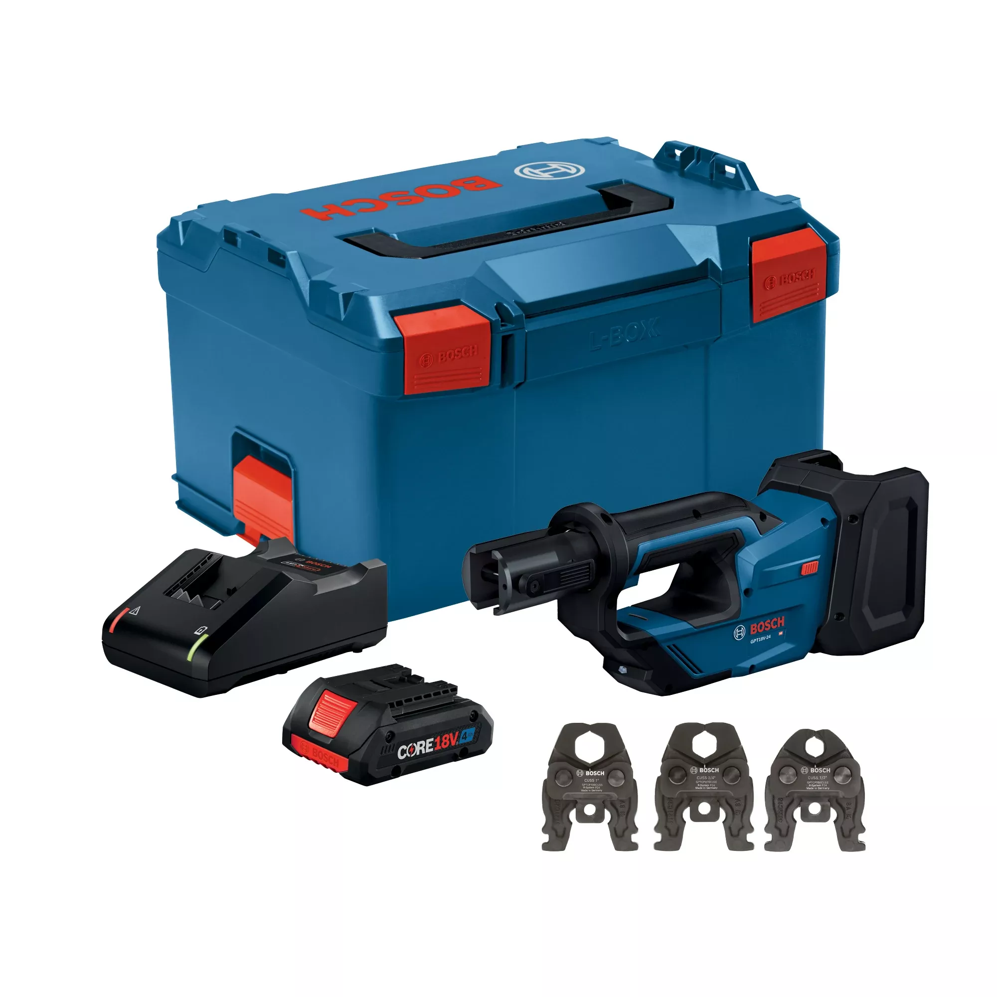 Bosch Power Tools Press Tool W/ 1/2", 3/4", 1" Jaws GPT18V-24L14