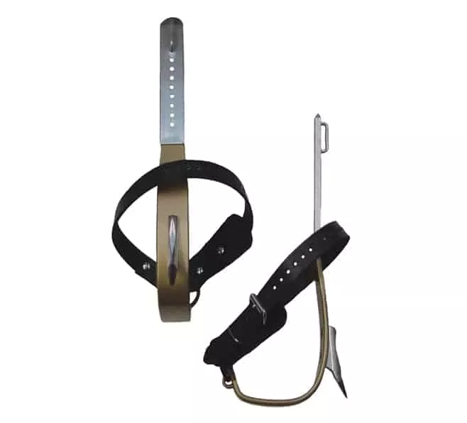 Bucklite™ Titanium Pole Climbers with CCA Gaff and Foot Straps – TB91089A