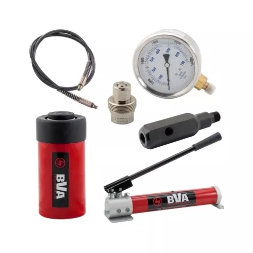BVA 10 Ton 4" Stroke Hydraulic Cylinder Set with P1000 Hand Pump SP10-1004