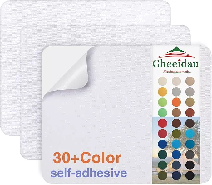 Canvas Repair Patch 9×11 Inch 3Pcs Waterproof Self-Adhesive Fabric Repair Patch for Tents,Boat Cover,Pop Up Canopy,Patio,Bags,Car Seats,Sofas,Furniture Cover(Camel)