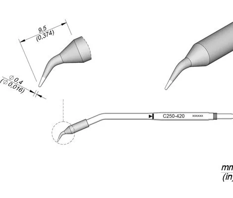 Cartridge Bent dia. Ø 0.4 AP250
