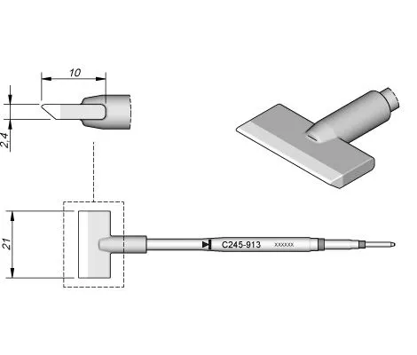 Cartridge Blade 21.0 T245 Soldering Tip