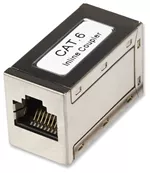Cat6 Modular Inline Coupler 8P8C Female to 8P8C Female, FTP, Silver