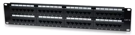 Cat6 Patch Panel 48-Port, UTP, 2U