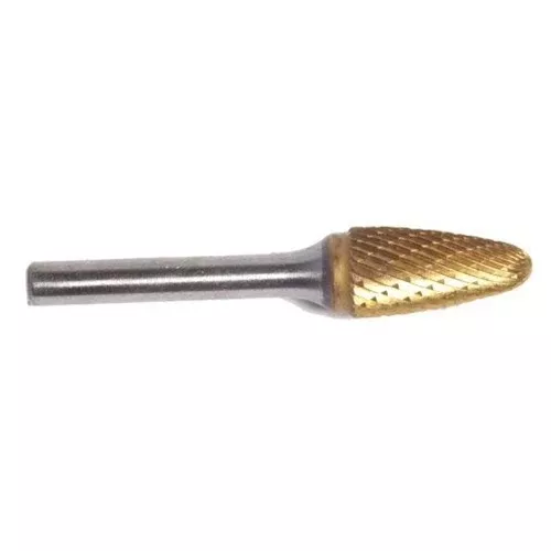 Champion Titanium Coated 3/8" x 3/4" Solid Carbide Die Grinder Burs Tree w/Radius SF3-IPAC