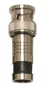 Compression BNC Connector, RG6/U, Black, 50/pk