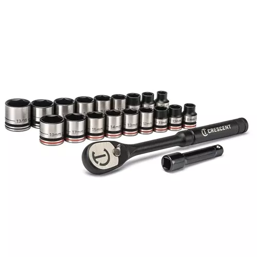Crescent 20 Pc. X10 3/8" Standard SAE/Metric Mechanics Tool Set CSWS38B