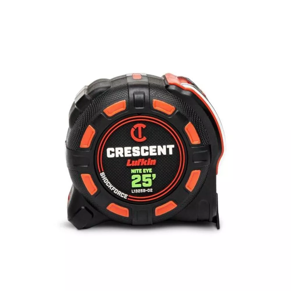Crescent Tools 1-1/4" x 25' SHOCKFORCE NITE EYE Tape Measure (2 Pack) L1325BSET2V-02