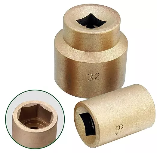 CS Unitec | Non-Sparking & Non-Magnetic Aluminum Bronze Impact Socket Set | 1-5/16 inch 6 Point Socket, 3/4 inch Drive
