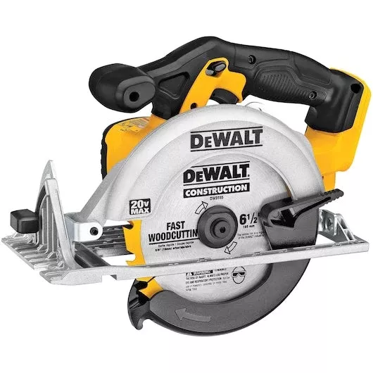DEWALT 20V MAX 6-1/2 in. Cordless Circular Saw with Magnesium Shoe (Tool Only) - DCS391B