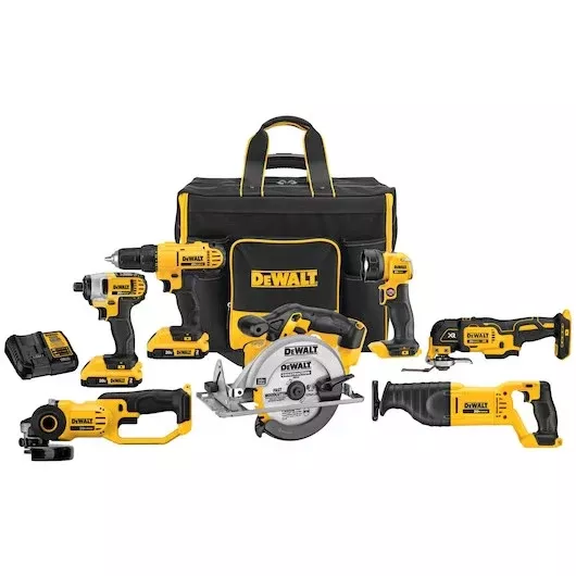 DEWALT 20V MAX 7-Tool Cordless Site-Ready Combo Kit - DCKSS722P1E1