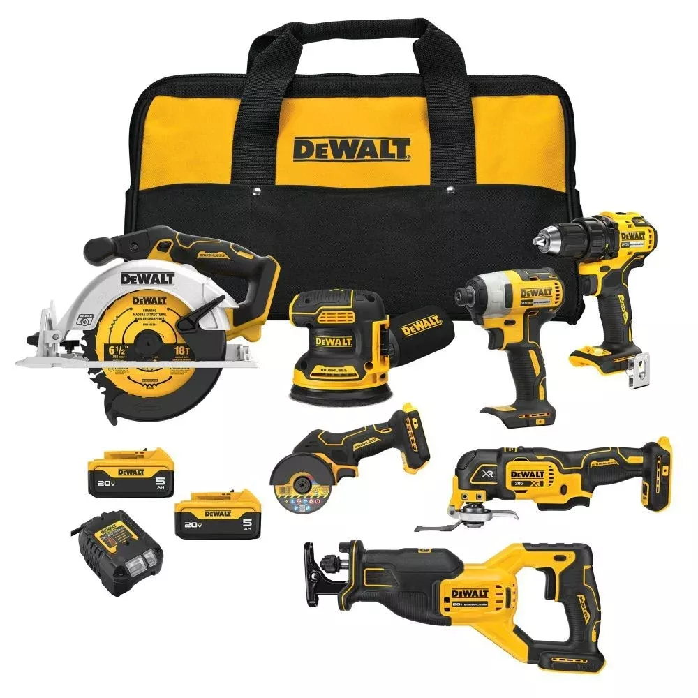 DEWALT 20V MAX Brushless 7-Tool Combo Kit - Site Ready DCK730P2