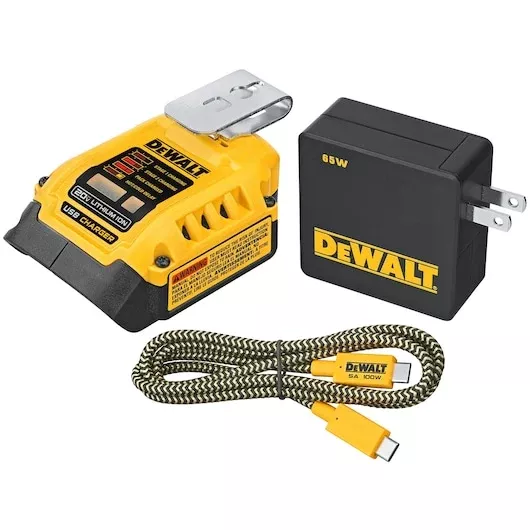 DEWALT 20V MAX* and FLEXVOLT USB-C Power Delivery 100W Charging Kit - DCB094K
