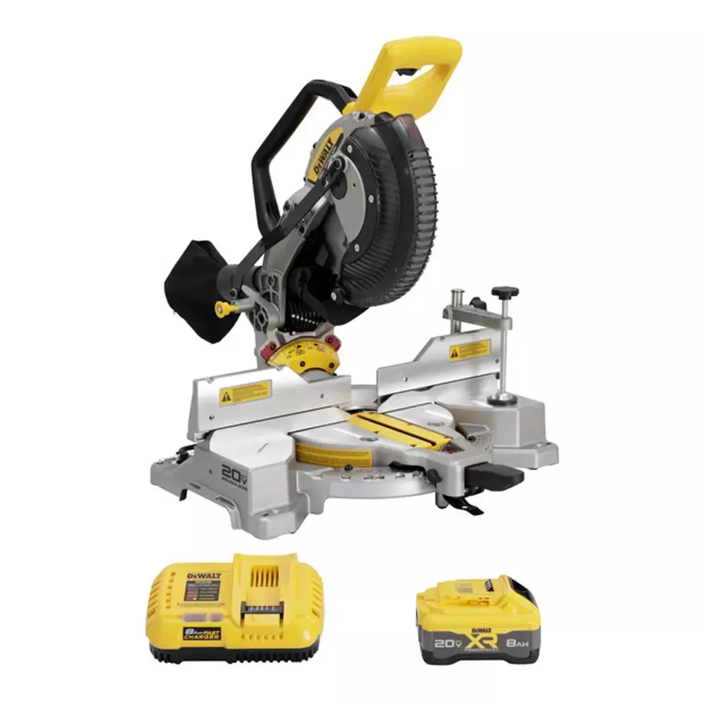 DEWALT 20V MAX XR 10 Inch Double Bevel Fixed Miter Saw Kit - DCS714WW1
