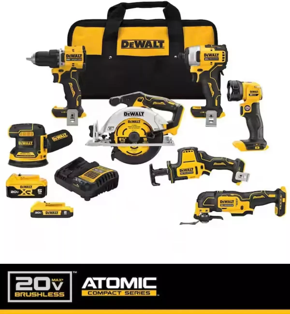 DEWALT 20V MAX XR Brushless 7-Tool Combo Kit DCK700D1P1 - Master Every Job